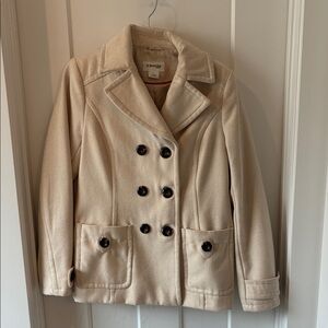 Women's Beige Peacoat - S